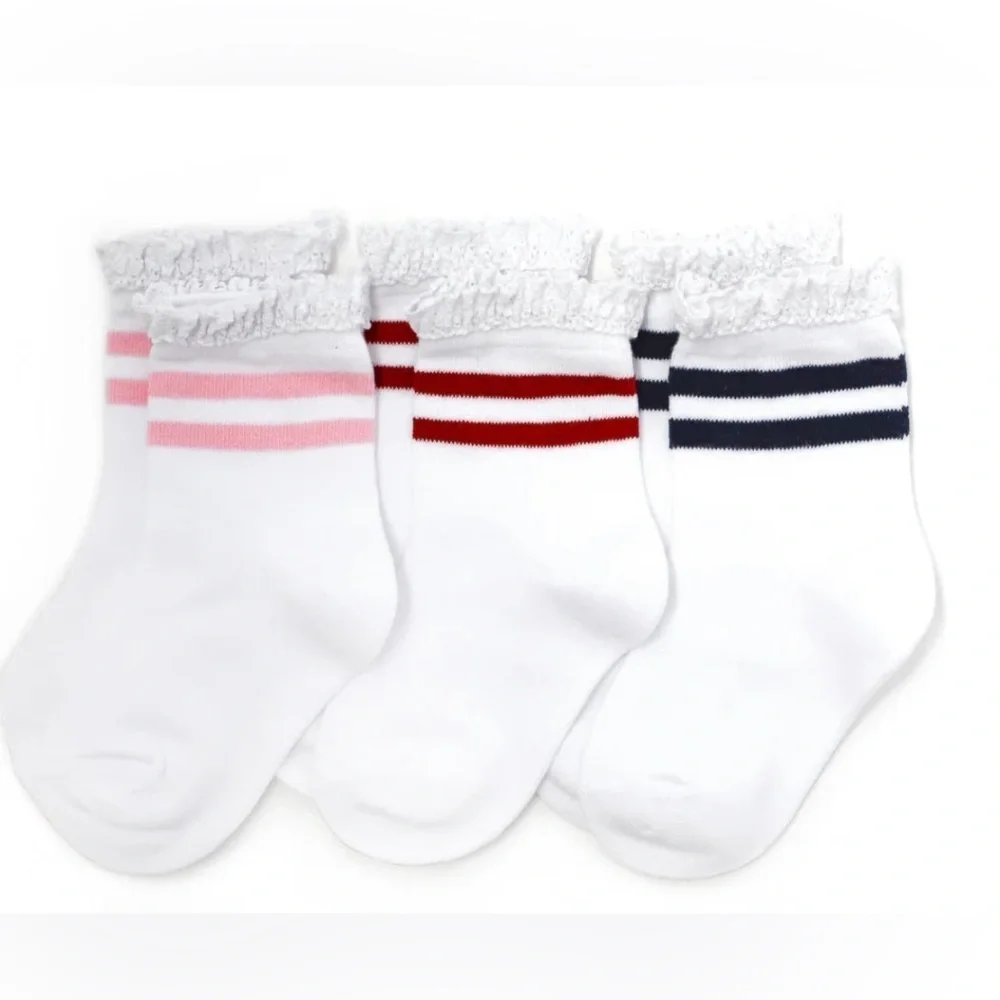 girl by little stocking Co. Classic Stripe Midi Sock 3-Pack